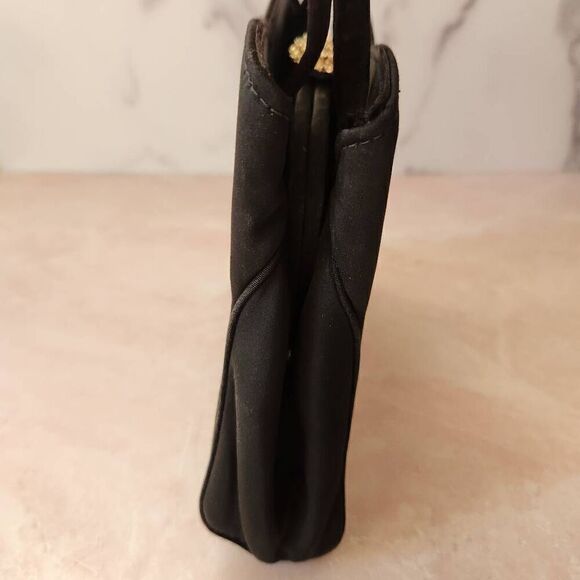 Vintage Harry Lavine HL black diamond clutch womens 50's 60's evening purse - Picture 3 of 5